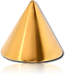 GOLD PVD COATED SURGICAL STEEL GRADE 316L MICRO CONE