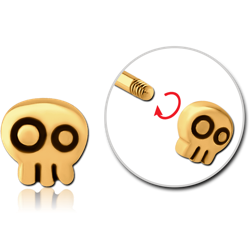 GOLD PVD COATED SURGICAL STEEL GRADE 316L MICRO THREADED TRIPLE ATTACHMENT