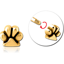 GOLD PVD COATED SURGICAL STEEL GRADE 316L THREADED ATTACHMENT