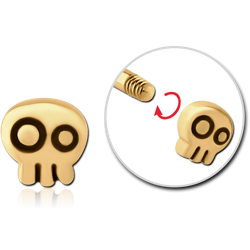 GOLD PVD COATED SURGICAL STEEL GRADE 316L ATTACHMENT FOR 1.6 MM THREADED PINS