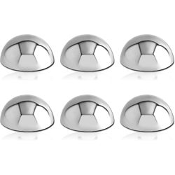 PACK OF 6 SURGICAL STEEL GRADE 316L HALF BALLS