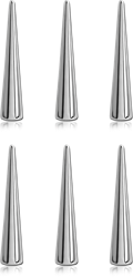 PACK OF 6 SURGICAL STEEL GRADE 316L LONG CONES