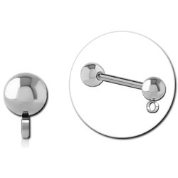 SURGICAL STEEL GRADE 316L MICRO BALL WITH VERTICAL HOOP