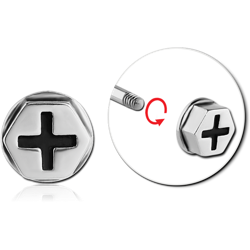 SURGICAL STEEL GRADE 316L MICRO THREADED SCREW HEAD ATTACHMENT