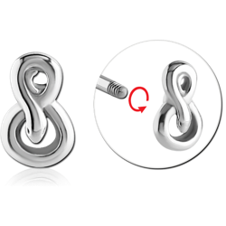 SURGICAL STEEL GRADE 316L MICRO THREADED INFINITY AND HEART ATTACHMENT