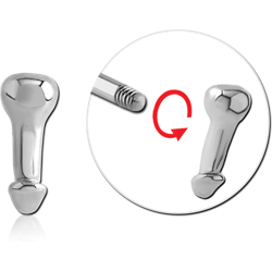SURGICAL STEEL GRADE 316L MICRO THREADED PENIS ATTACHMENT