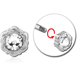 SURGICAL STEEL GRADE 316L MICRO THREADED JEWELED ATTACHMENT