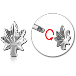 SURGICAL STEEL GRADE 316L MICRO THREADED POT LEAF ATTACHMENT
