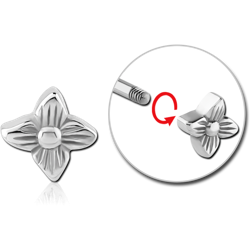 SURGICAL STEEL GRADE 316L MICRO THREADED ATTACHMENT - FLOWER