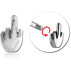 SURGICAL STEEL GRADE 316L MICRO ATTACHMENT FOR 1.2MM THREADED PINS - MIDDLE FINGER