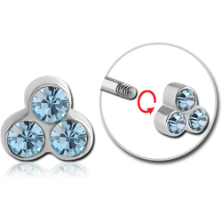 SURGICAL STEEL GRADE 316L MICRO THREADED JEWELED ATTACHMENT