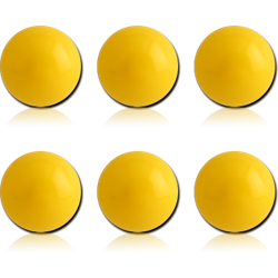 PACK OF 6 NEON POLYMER BALLS