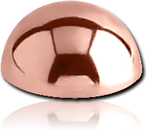 ROSE GOLD PVD COATED SURGICAL STEEL GRADE 316L HALF BALL