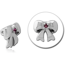 SURGICAL STEEL GRADE 316L JEWELED ATTACHMENT FOR BALL CLOSURE RING