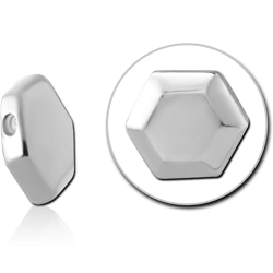 SURGICAL STEEL GRADE 316L ATTACHMENT FOR BALL CLOSURE RING - HEXAGON
