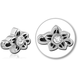 SURGICAL STEEL GRADE 316L JEWELED ATTACHMENT FOR BALL CLOSURE RING  - FILIGREE