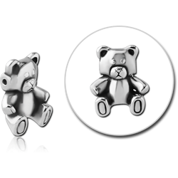 SURGICAL STEEL GRADE 316L ATTACHMENT FOR BALL CLOSURE RING - TEDDY BEAR