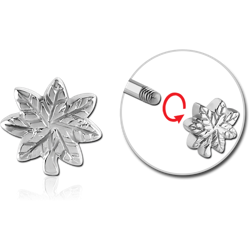 SURGICAL STEEL GRADE 316L THREADED ATTACHMENT-POT LEAF