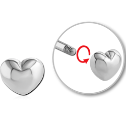 SURGICAL STEEL GRADE 316L THREADED ATTACHMENT-HEART