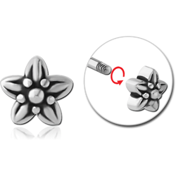 SURGICAL STEEL GRADE 316L THREADED ATTACHMENT - FLOWER