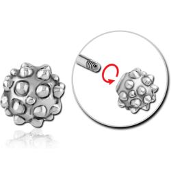 SURGICAL STEEL GRADE 316L THREADED ATTACHMENT-SWIRLS BALL