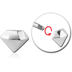 SURGICAL STEEL GRADE 316L THREADED ATTACHMENT - DIAMOND