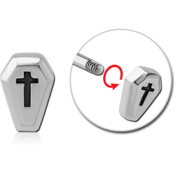 SURGICAL STEEL GRADE 316L ATTACHMENT FOR 1.6 MM THREADED PINS - COFFIN