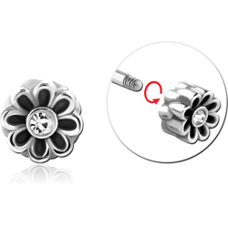 SURGICAL STEEL GRADE 316L JEWELED ATTACHMENT FOR 1.6 THREADED PINS