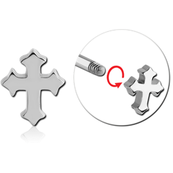 SURGICAL STEEL GRADE 316L THREADED ATTACHMENT-CROSS