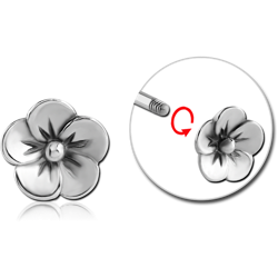 SURGICAL STEEL GRADE 316L THREADED ATTACHMENT-FLOWER