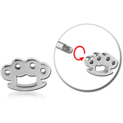 SURGICAL STEEL GRADE 316L THREADED ATTACHMENT-BASE METAL KNUCKLES