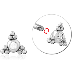 TITANIUM ALLOY JEWELED MICRO THREADED ATTACHMENT