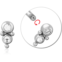 TITANIUM ALLOY JEWELED MICRO THREADED ATTACHMENT