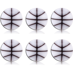 PACK OF 6 UV POLYMER BASKETBALLS