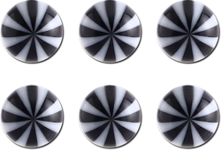 PACK OF 6 UV POLYMER MULTI-STRIPE BALLS