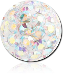 STERILE CLEAR EPOXY COATED CRYSTALINE JEWELED BALL