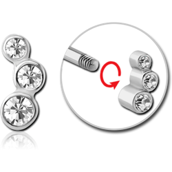 STERILE SURGICAL STEEL GRADE 316L MICRO THREADED JEWELED ATTACHMENT