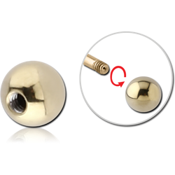 STERILE ZIRCON GOLD PVD COATED SURGICAL STEEL GRADE 316L BALL