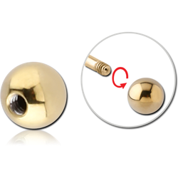 ZIRCON GOLD PVD COATED SURGICAL STEEL GRADE 316L BALL