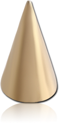 ZIRCON GOLD PVD COATED SURGICAL STEEL GRADE 316L LONG CONE