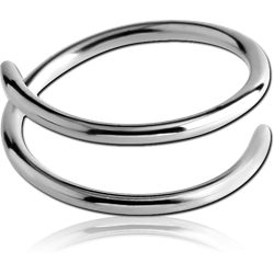 SURGICAL STEEL GRADE 316L FISH HOOK-ILLUSION RING