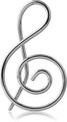 SURGICAL STEEL GRADE 316L FISH HOOK-MUSIC NOTE-LEFT