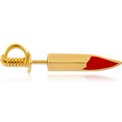 GOLD PVD COATED SURGICAL STEEL GRADE 316L FAKE PLUG