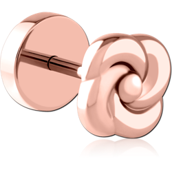 ROSE GOLD PVD COATED SURGICAL STEEL GRADE 316L FAKE PLUG