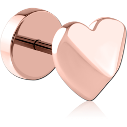 ROSE GOLD PVD COATED SURGICAL STEEL GRADE 316L FAKE PLUG