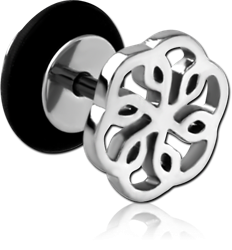 SURGICAL STEEL GRADE 316L FAKE PLUG - FILIGREE