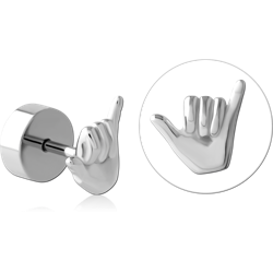 SURGICAL STEEL GRADE 316L TWO SIDED FAKE PLUG