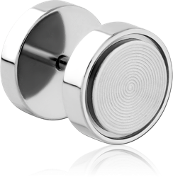 SURGICAL STEEL GRADE 316L FAKE PLUG