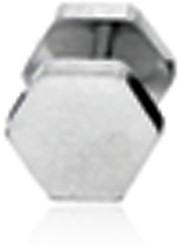 SURGICAL STEEL GRADE 316L NEON FAKE PLUG