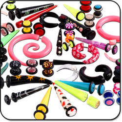 VALUE PACK OF MIX UV POLYMER FAKE PLUGS EXPANDERS SPRIALS AND CLAWS